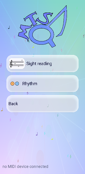 The Reports page, offering a Sight reading summary and Rhythm statistics.